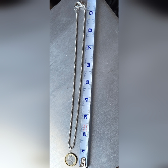 Vintage 1941 Lucky Wheat PENNY necklace Steel Penny - Picture 7 of 7